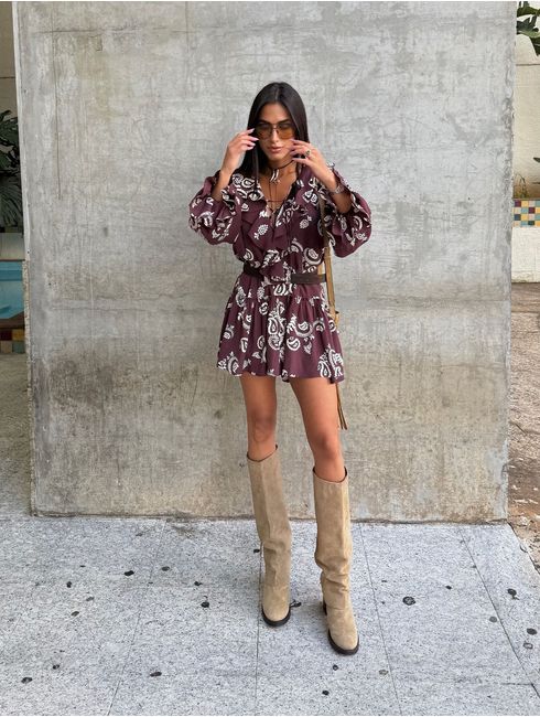 Vestido Marrom Atena
