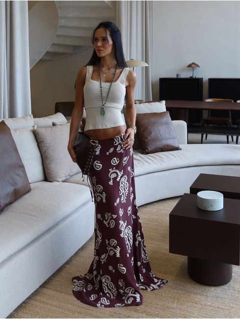 Saia Marrom Luara