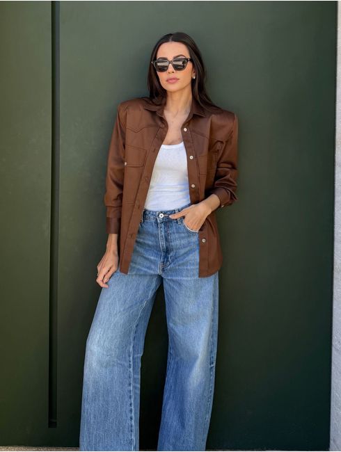 Camisa Marrom Lucelia