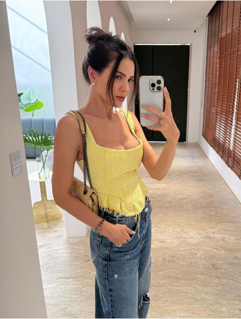 Cropped Amarelo Marcela