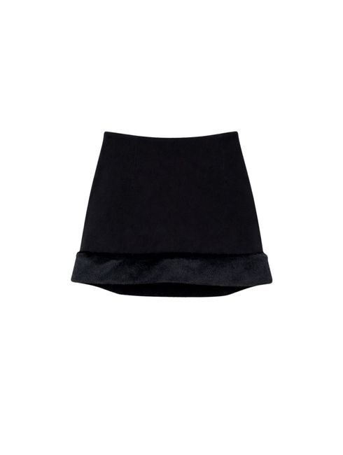 Short Saia Preto Lisa