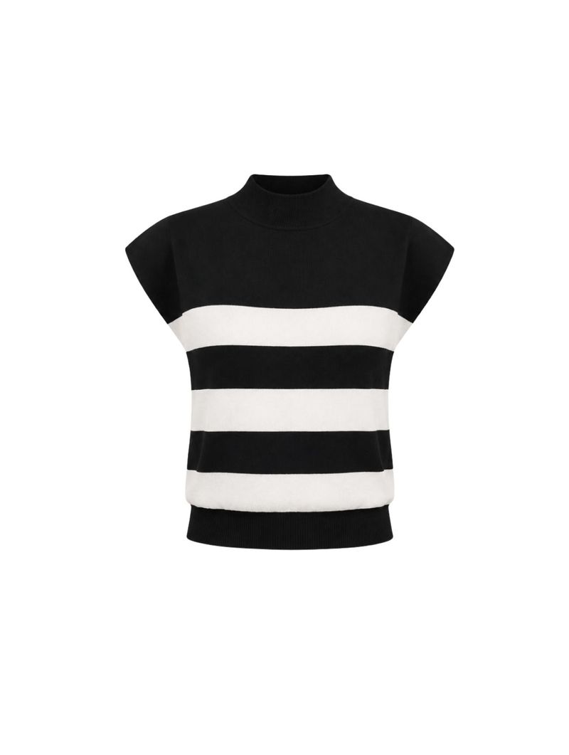 Blusa Preto Branco Hanna