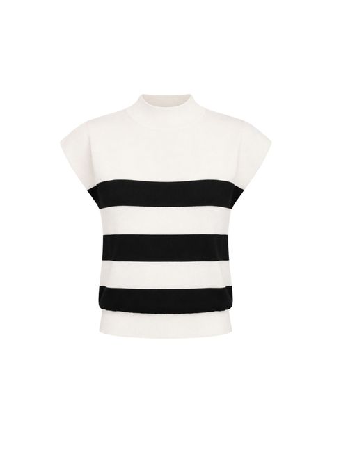 Blusa Branco Preto Hanna
